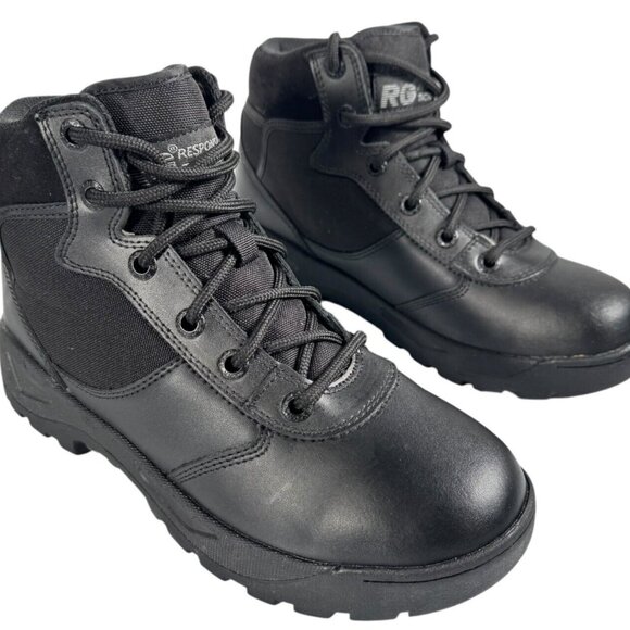 Response Gear Men’s Size 9 Tactical Footwear 6” Delivery II Leather Boots  Black - Picture 2 of 10